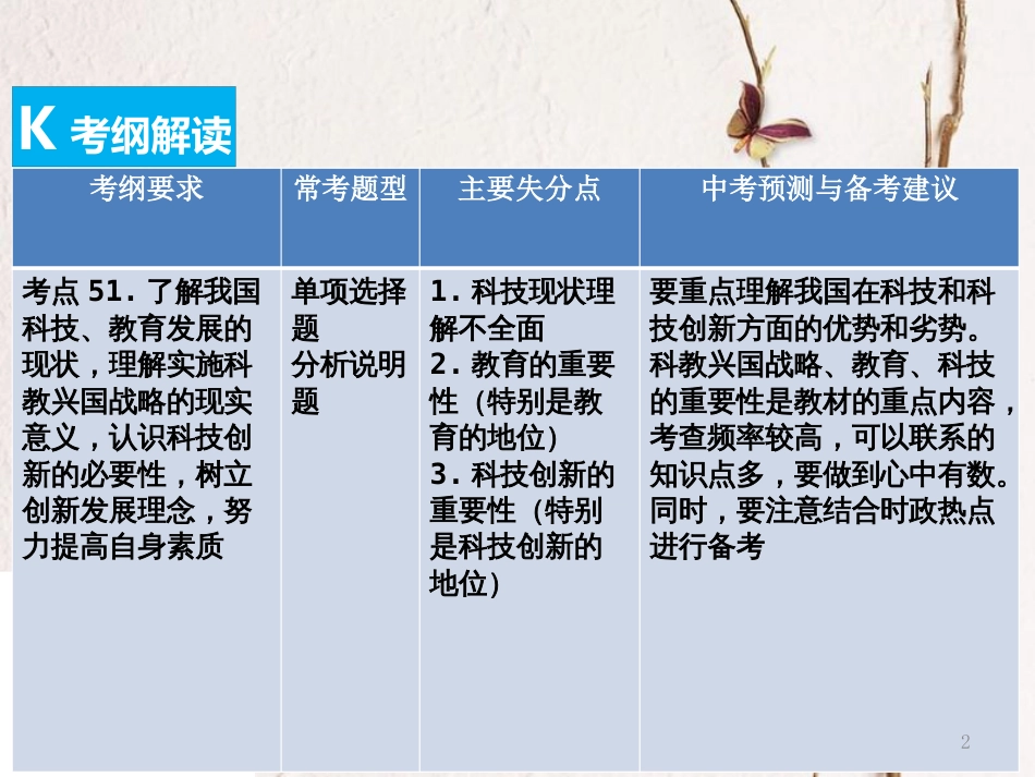 （广东专版）中考政治总复习 知识专题十一 理解国策战略 坚持科学发展课件_第2页