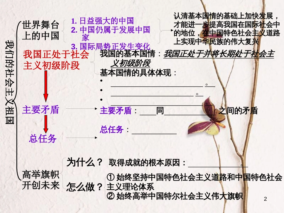 江西省九年级政治全册 第二单元 了解祖国 爱我中华 第三课《认清基本国情》课件 新人教版_第2页