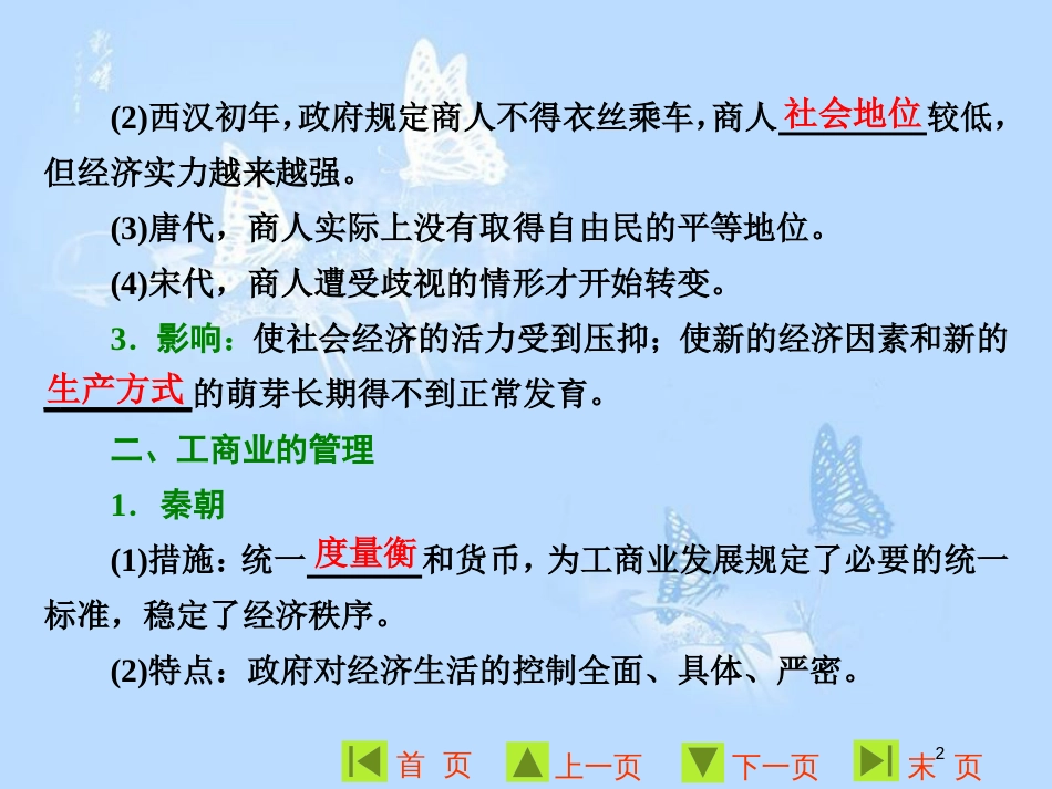 高中历史 专题一 古代中国经济的基本结构与特点 四 古代中国的经济政策课件 人民版必修2_第2页