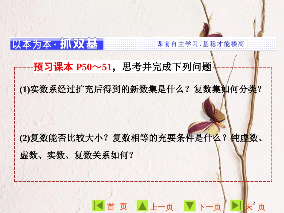 高中数学 第三章 数系的扩充与复数的引入 3.1.1 数系的扩充和复数的概念课件 新人教A版选修1-2_第2页