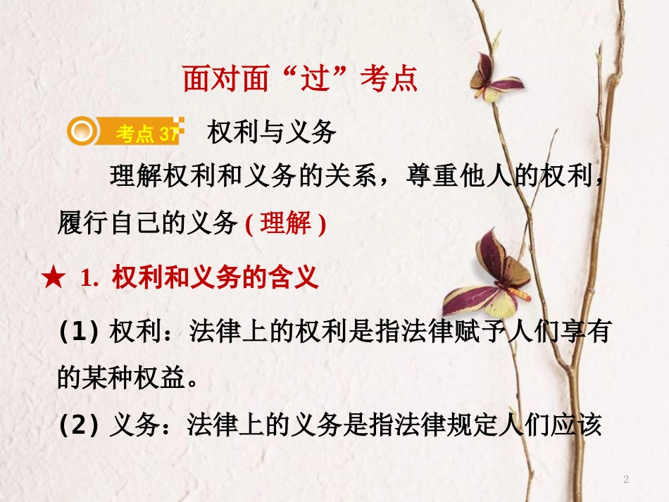 湖南省郴州市中考政治领域三法律教育课时1权利与义务人身权利.课件_第2页