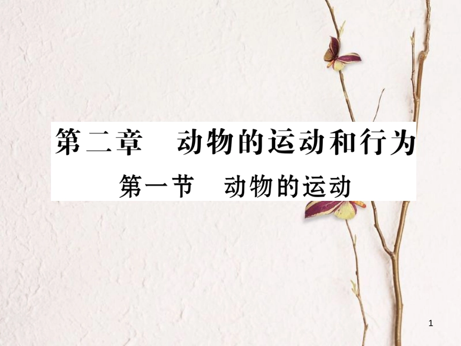 八年级生物上册 第五单元 第2章 第一节 动物的运动课件 （新版）新人教版_第1页