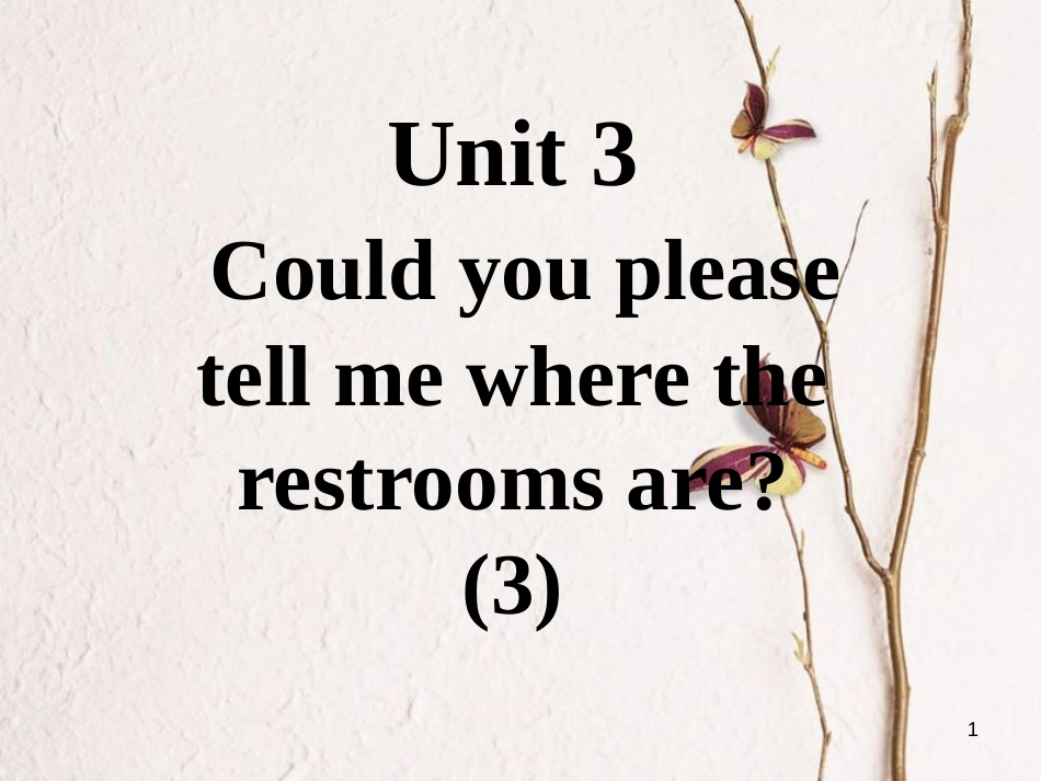 九年级英语全册 口译精练 Unit 3 Could you please tell me where the restrooms are(3)课件 （新版）人教新目标版_第1页