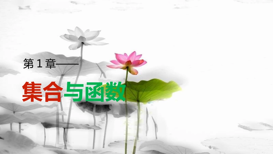 高考数学 专题1 集合与函数 1.2.1 对应、映射和函数课件 湘教版必修1_第1页