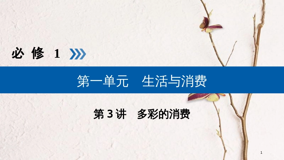 （全国通用版）2019版高考政治一轮复习 第一单元 生活与消费 第3讲 多彩的消费课件_第1页