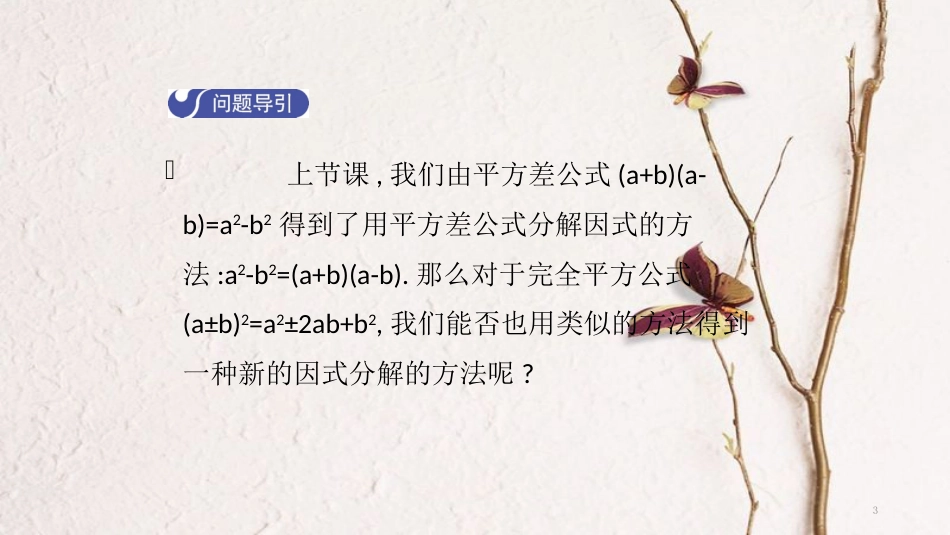八年级数学下册 第四章 因式分解 4.3 公式法（第2课时）导学课件 （新版）北师大版_第3页