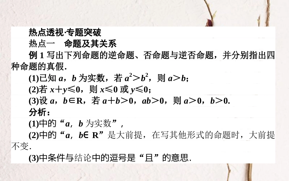 高中数学 第一章 常用逻辑用语章末专题整合课件 新人教B版选修2-1_第2页