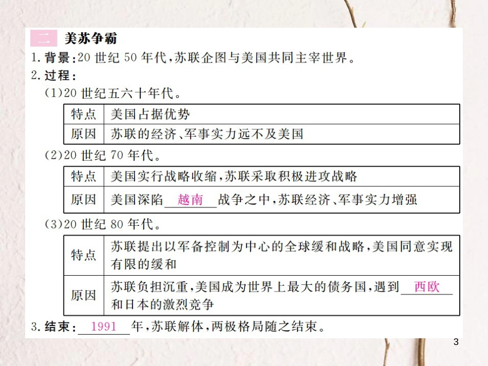 （全国版）九年级历史下册 第七单元 战后世界格局的演变 14 冷战中的对峙练习课件 新人教版_第3页