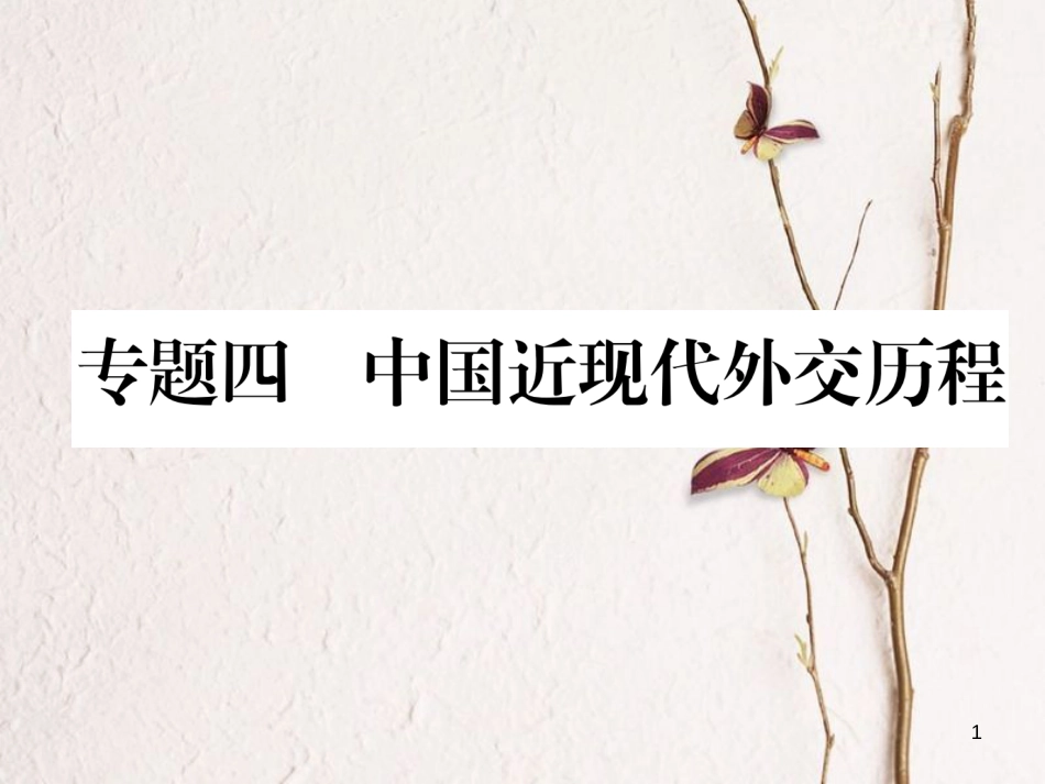 （河北专版）中考历史总复习 专题4 中国近现代外交历程课件_第1页