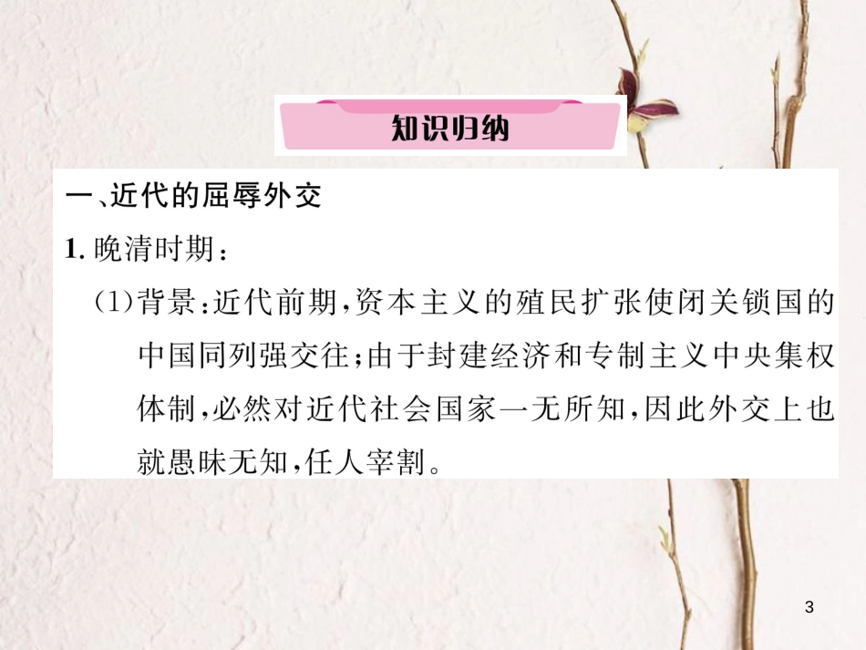 （河北专版）中考历史总复习 专题4 中国近现代外交历程课件_第3页