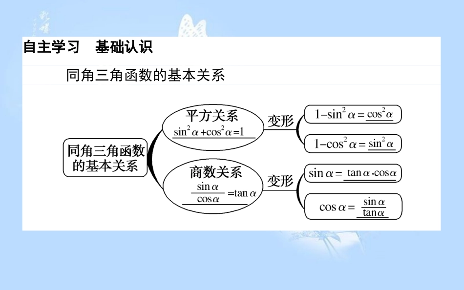 高中数学 第三章 三角恒等变形 3.1 同角三角函数的基本关系课件 北师大版必修4_第3页