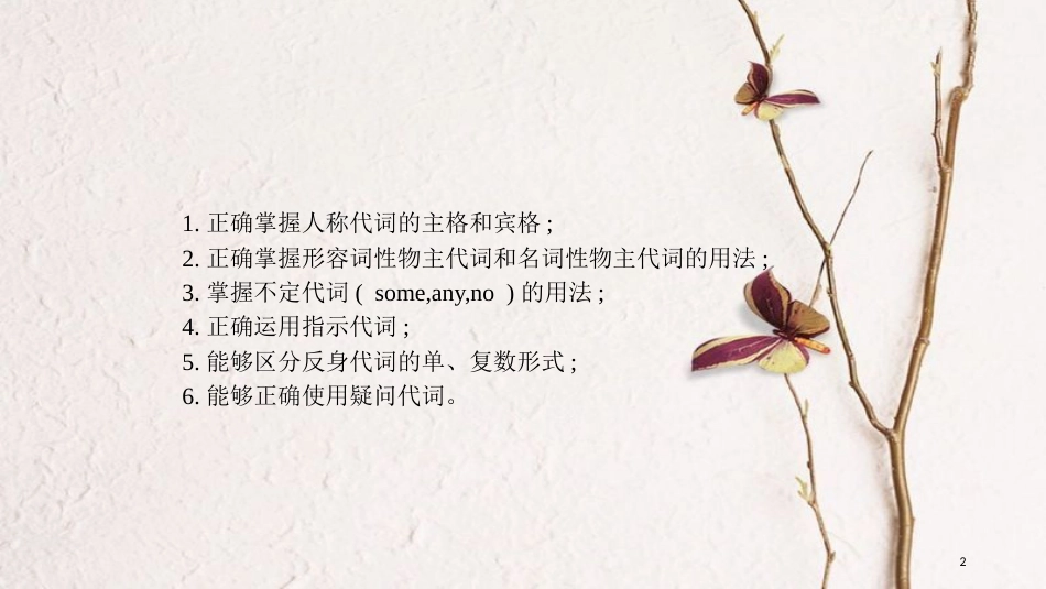 2018中考英语复习 第二部分 语法专题突破 专题二 代词课件 （新版）人教新目标版_第2页
