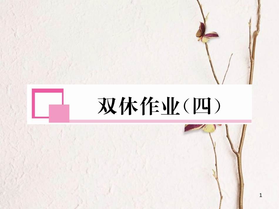 九年级数学下册 双休作业（4）作业课件 （新版）湘教版_第1页