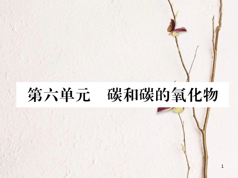 （青海专版）中考化学复习 第1编 教材知识梳理篇 第6单元 碳和碳的氧化物（精练）课件_第1页