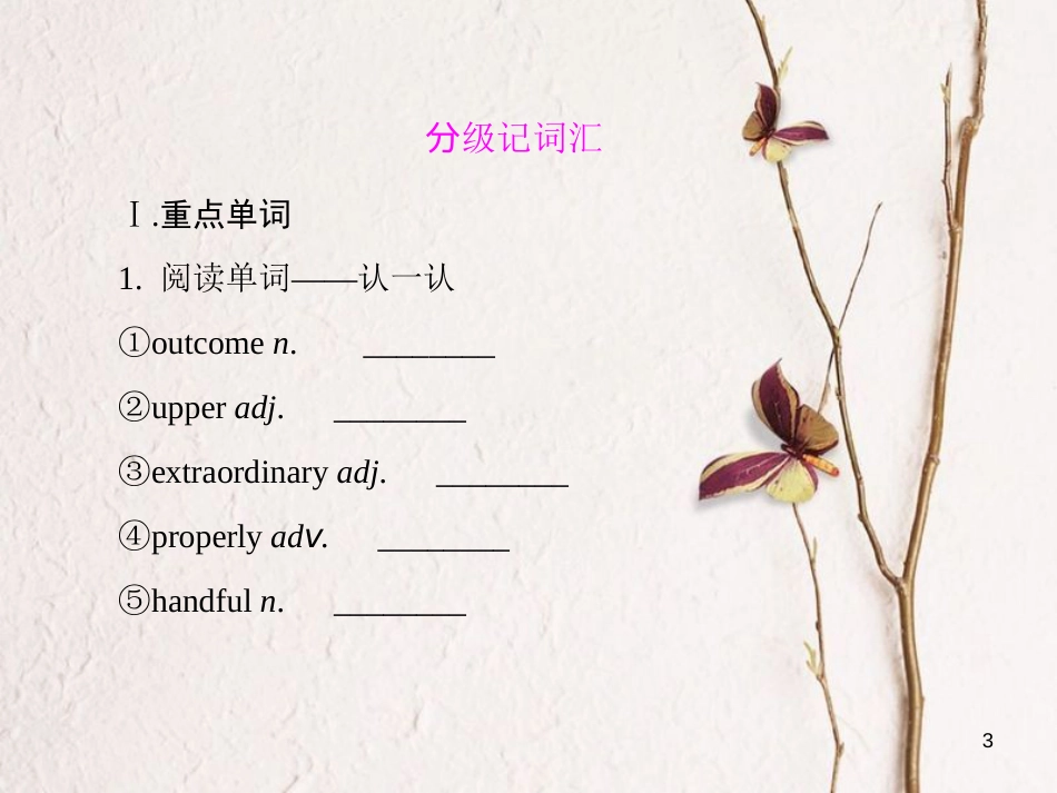 （新课标）高三英语一轮复习 Unit 4 Pygmalion课件 新人教版选修8_第3页