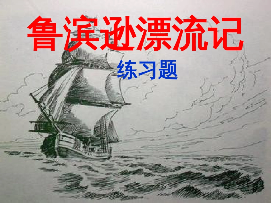 河北省南宫市中考语文 名著导读 鲁宾逊漂流记习题课件_第1页