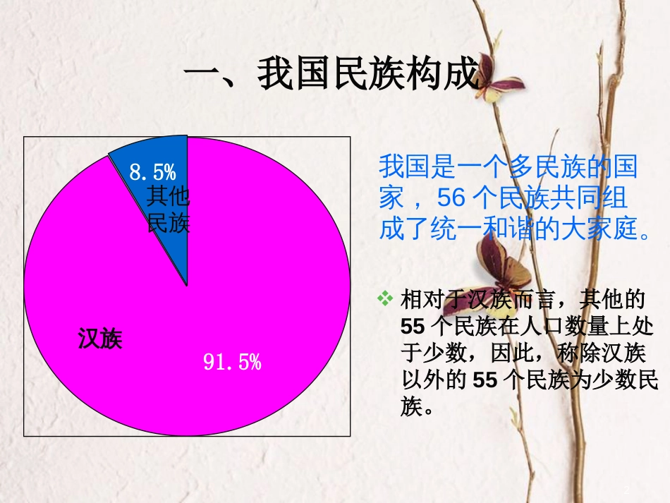 八年级地理上册 第1章 第三节《多民族的大家庭》课件2 （新版）商务星球版_第2页