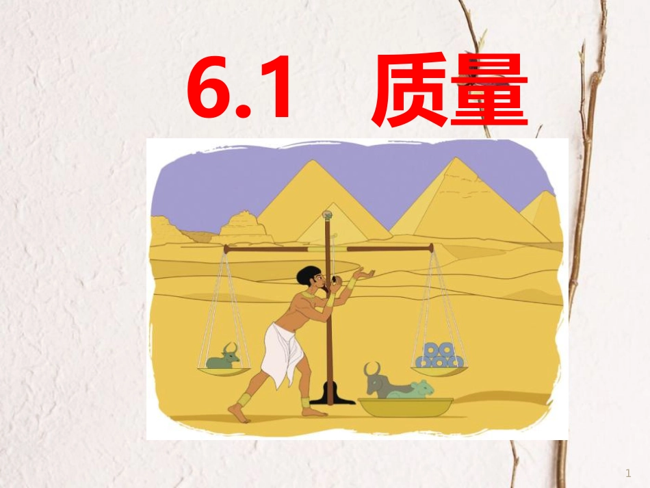 八年级物理上册 6.1 质量课件 （新版）新人教版_第1页