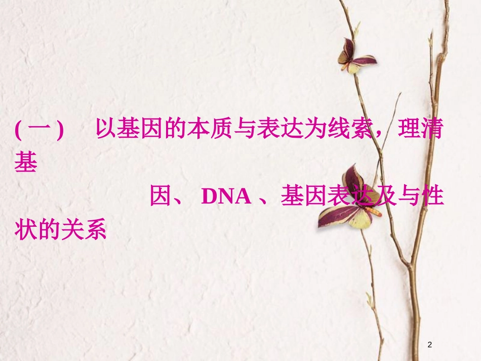 2019版高考生物一轮复习 第七单元 基因突变和基因重组单元综合精选课件_第2页
