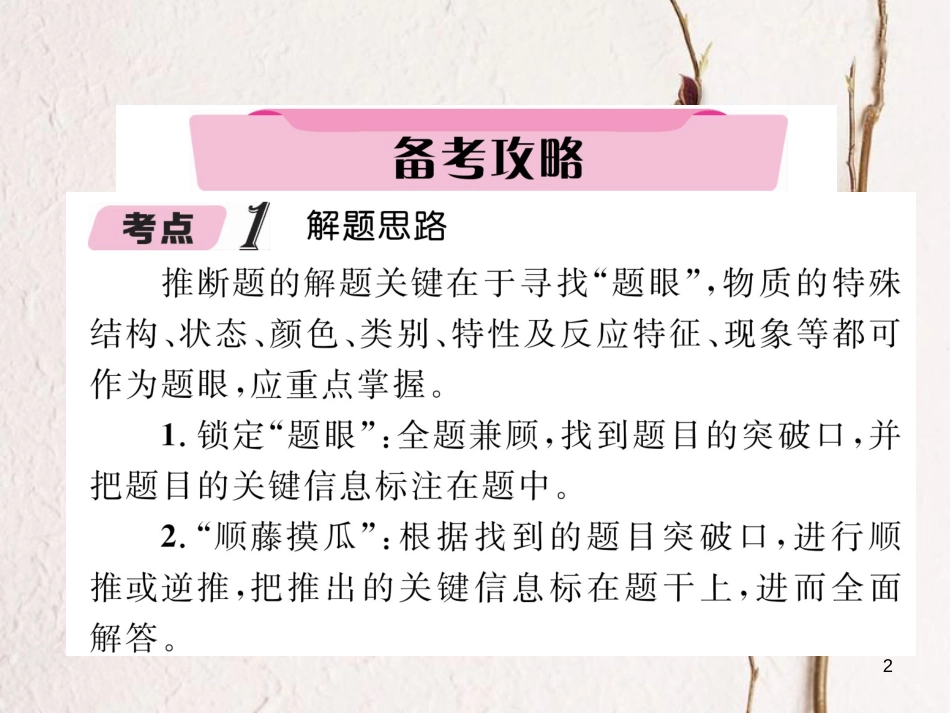 （青海专版）中考化学复习 第2编 重点题型突破篇 专题4 物质的推断题（精讲）课件_第2页