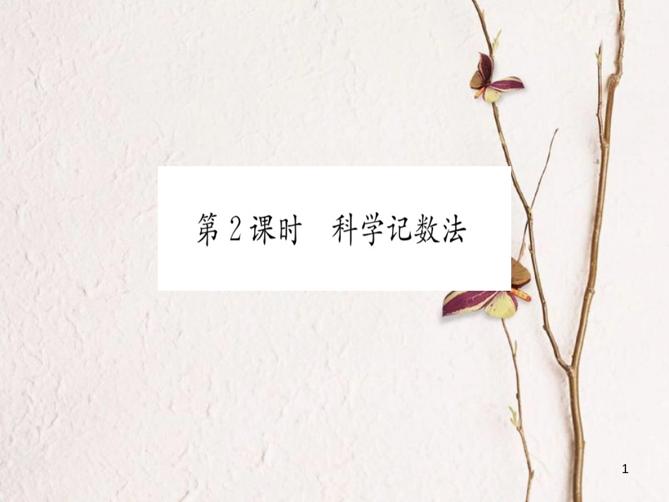 七年级数学上册 1.6 有理数的乘方 第2课时 科学记数法习题课件 （新版）湘教版_第1页