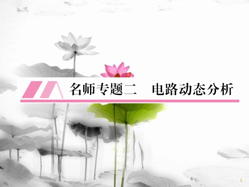 九年级物理上册 名师专题2 电路动态分析课件 （新版）教科版_第1页
