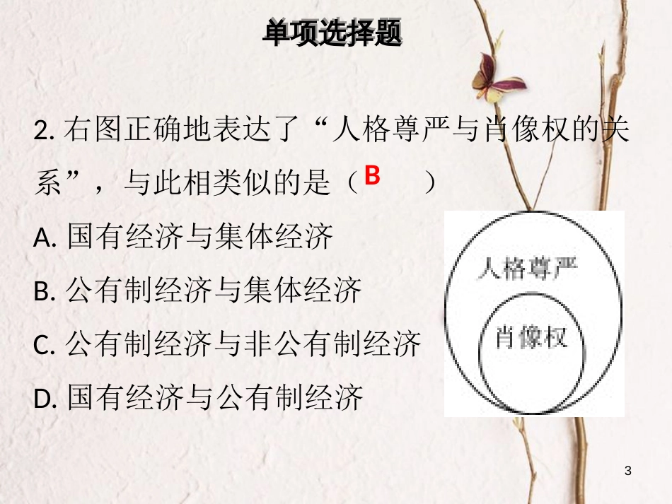 八年级道德与法治下册 第三单元 人民当家作主达标测试习题课件 新人教版_第3页