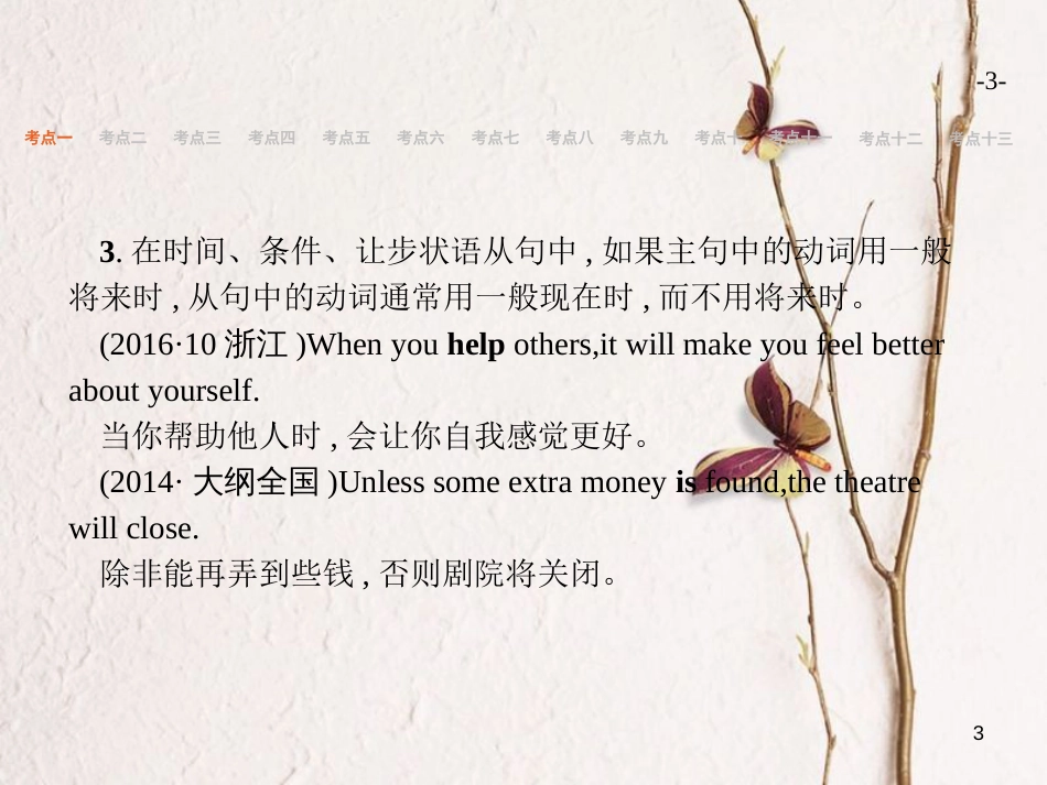 （浙江专用）2019届高三英语一轮复习 专题6 动词的时态和语态课件 新人教版_第3页