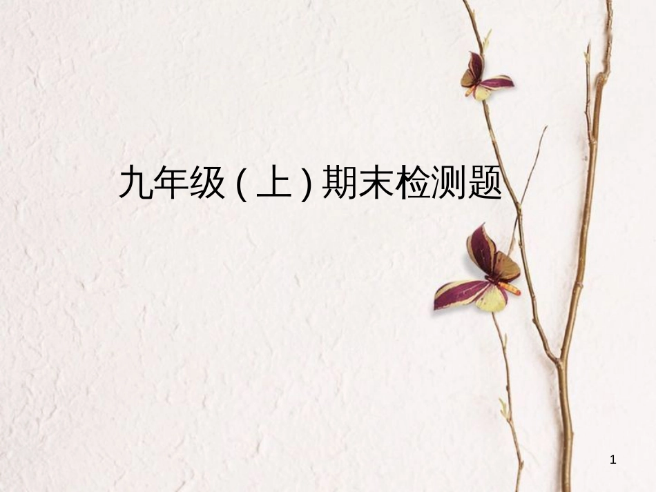 九年级物理全册 九年级（上）期末检测课件 （新版）新人教版_第1页