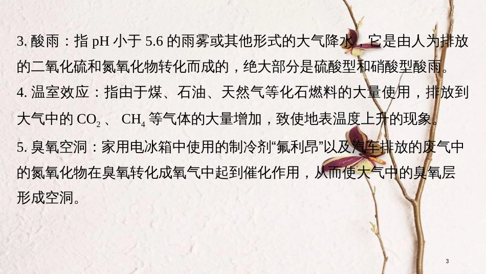 高中化学二轮复习 回扣基础一 化学与社会——牢记22个名词课件_第3页