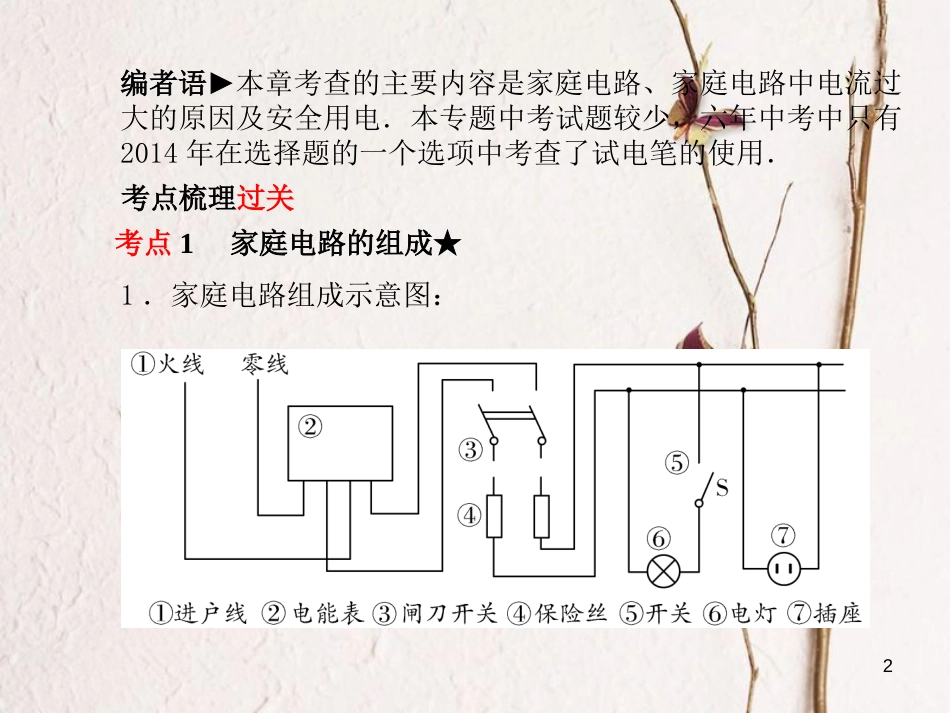 安徽省中考物理一轮复习 第十六章 生活用电课件_第2页