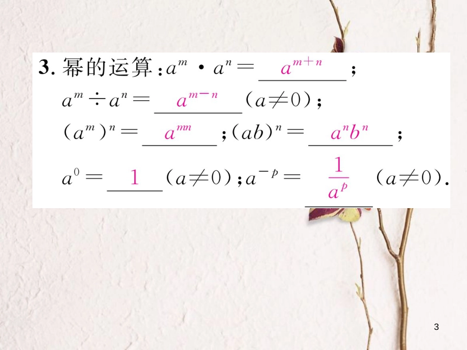 七年级数学下册 第1章 整式的乘除本章回顾与思考作业课件 （新版）北师大版_第3页