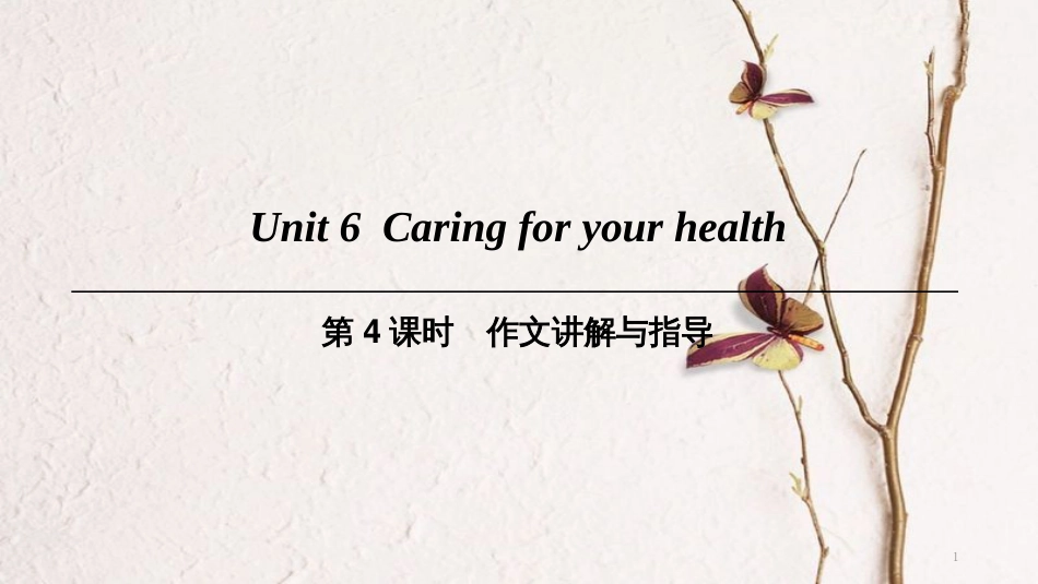 九年级英语下册 Module 3 Sport and health Unit 6 Caring for your health（第4课时）作文讲解与指导课件 牛津深圳版_第1页