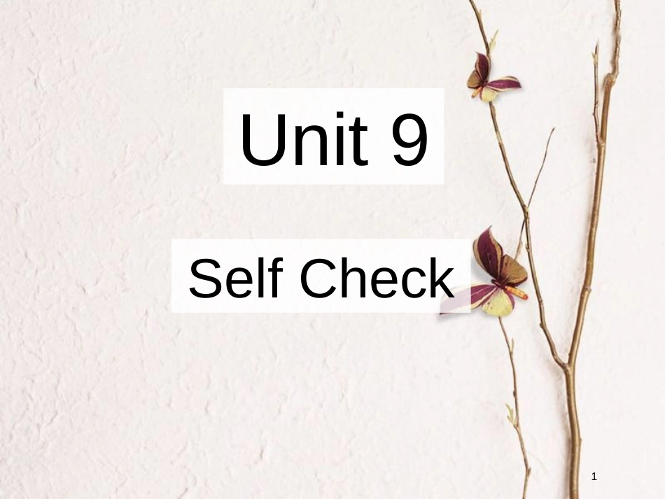 七年级英语上册 Unit 9 My favorite subject is science Self-check教学课件 （新版）人教新目标版_第1页