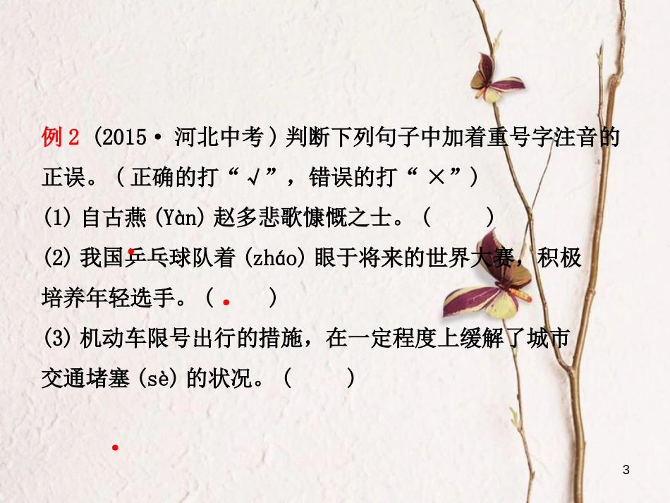 河北省中考语文总复习专题一字音字形课件_第3页