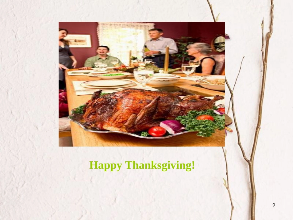 八年级英语上册 Unit 3 Families Celebrate Together Lesson 16 Happy Thanksgiving课件 （新版）冀教版_第2页