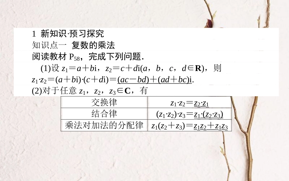 高中数学 第三章 数系的扩充与复数的引入 第11课时 复数代数形式的乘除运算课件 新人教A版选修1-2_第3页