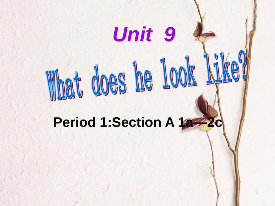 七年级英语下册 Unit 9 What does he look like Period 1教学课件 （新版）人教新目标版_第1页