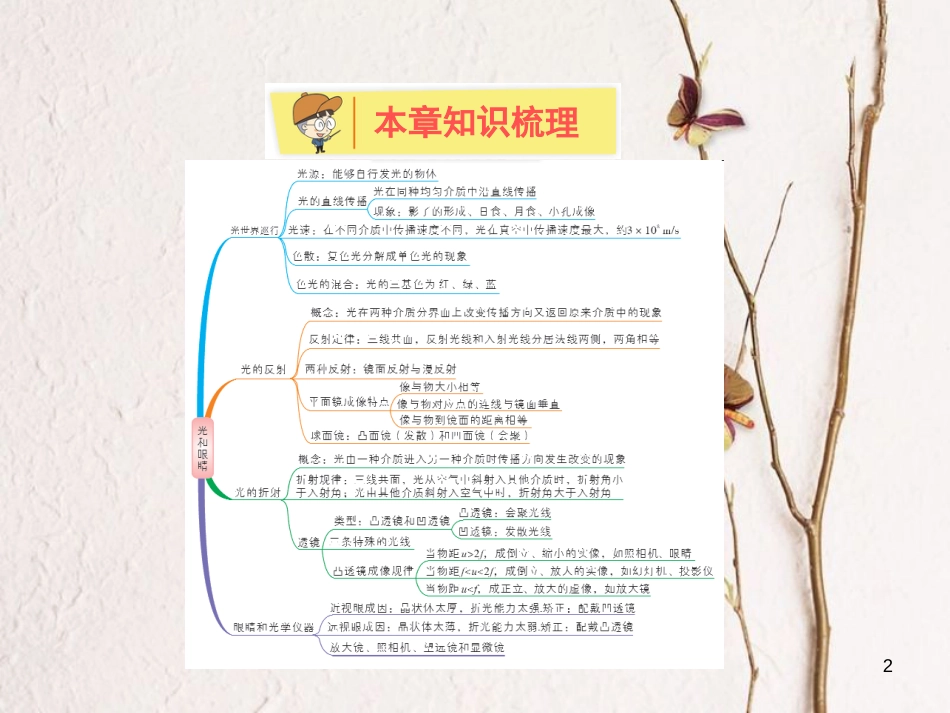 学年八年级物理上册 第三章 光和眼睛本章知识解读方案课件 （新版）粤教沪版_第2页