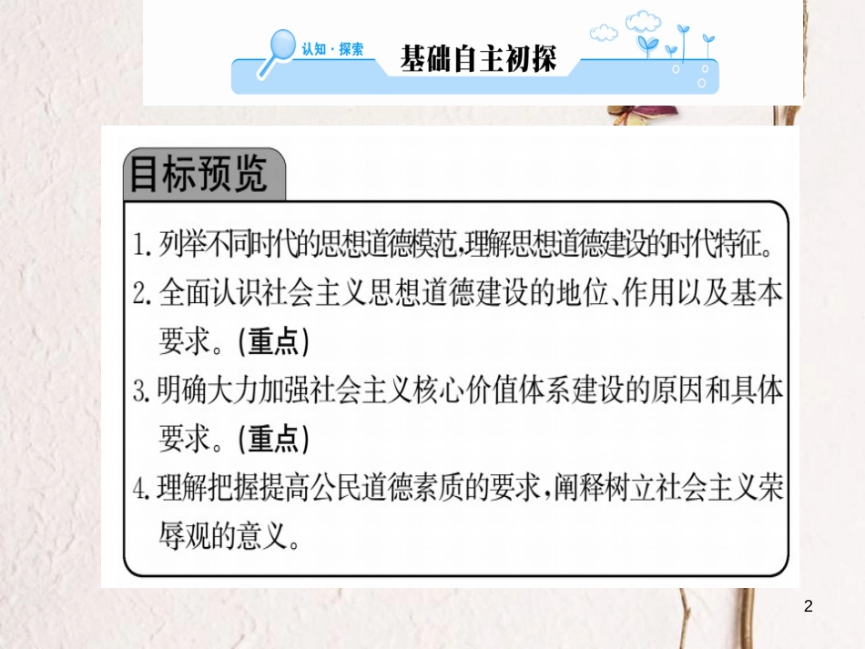 高中政治 第四单元 发展先进文化 第十课 文化建设的中心环节 第一框 加强思想道德建设课件 新人教版必修3_第2页