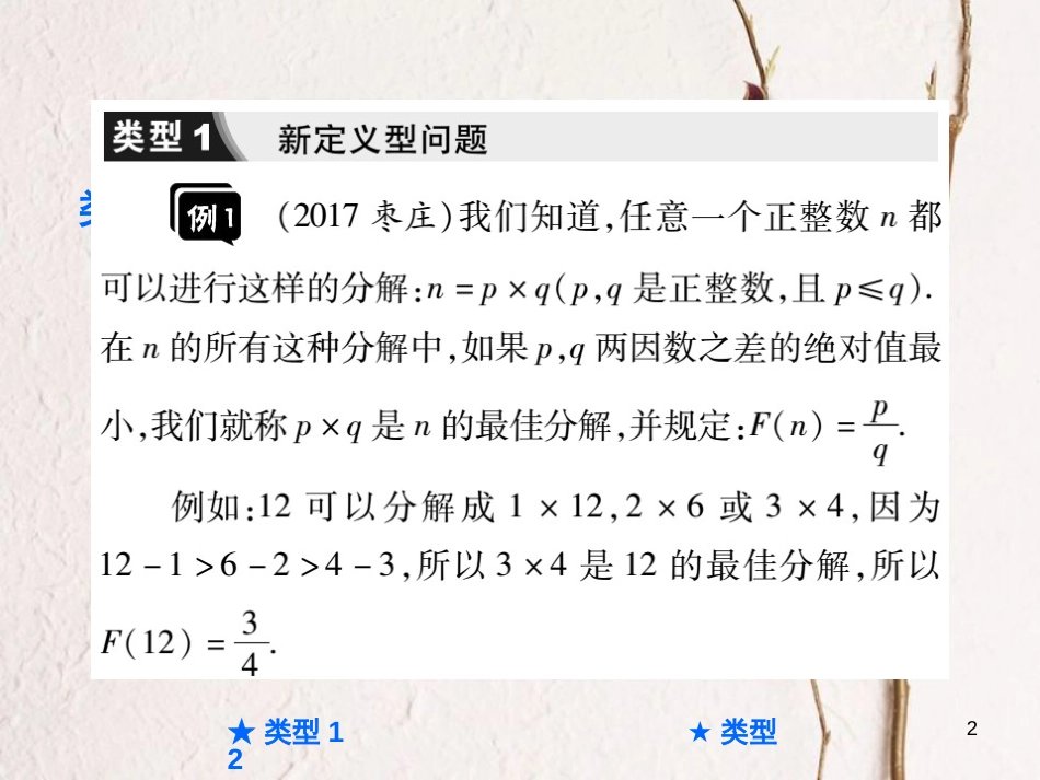 中考数学总复习 第三部分 压轴热点突破 热点突破三 阅读理解题课件_第2页