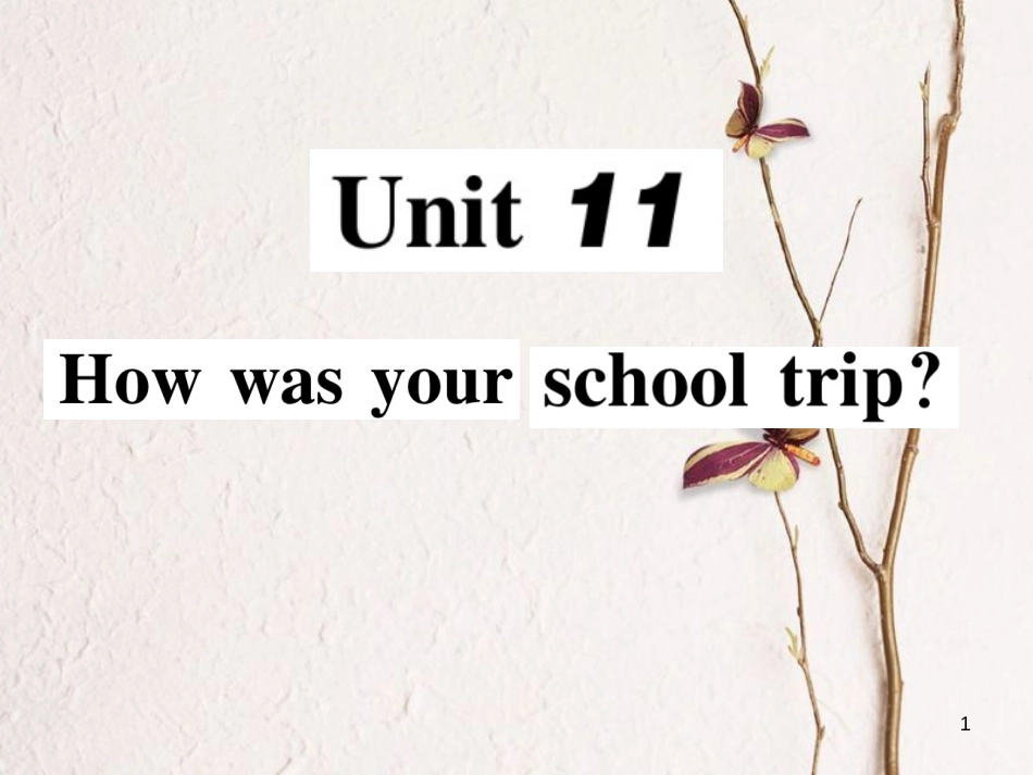 七年级英语下册 Unit 11 How was your school trip（第1课时）习题课件 （新版）人教新目标版_第1页