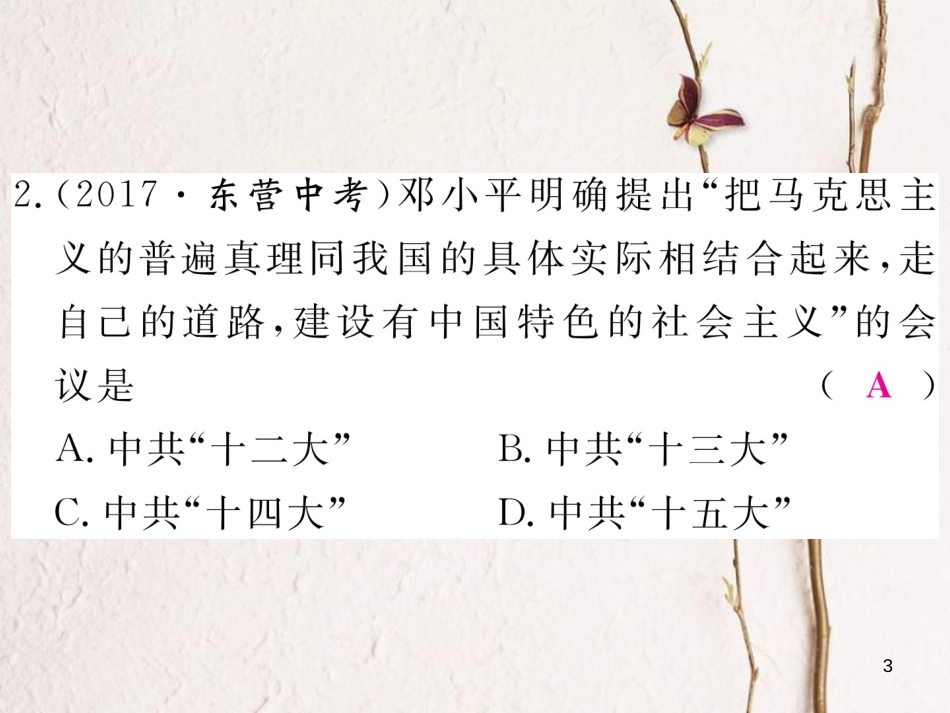 八年级历史下册 第五单元 实现中华民族伟大复兴热点回顾习题课件 岳麓版_第3页