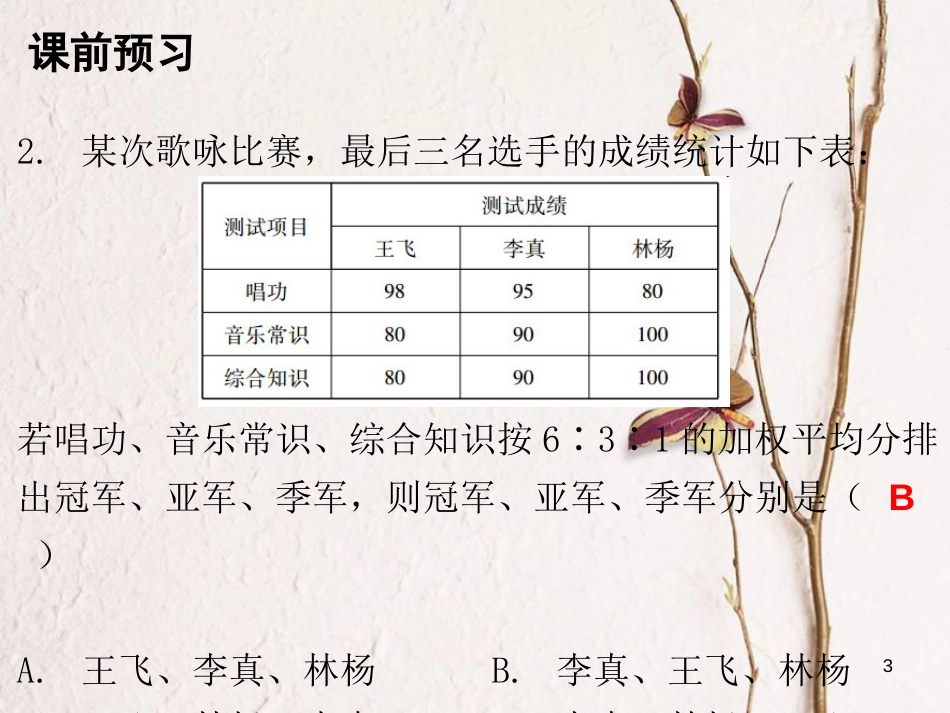 八年级数学上册 第六章 数据的分析 1 平均数 第2课时 平均数（二）课件 （新版）北师大版_第3页