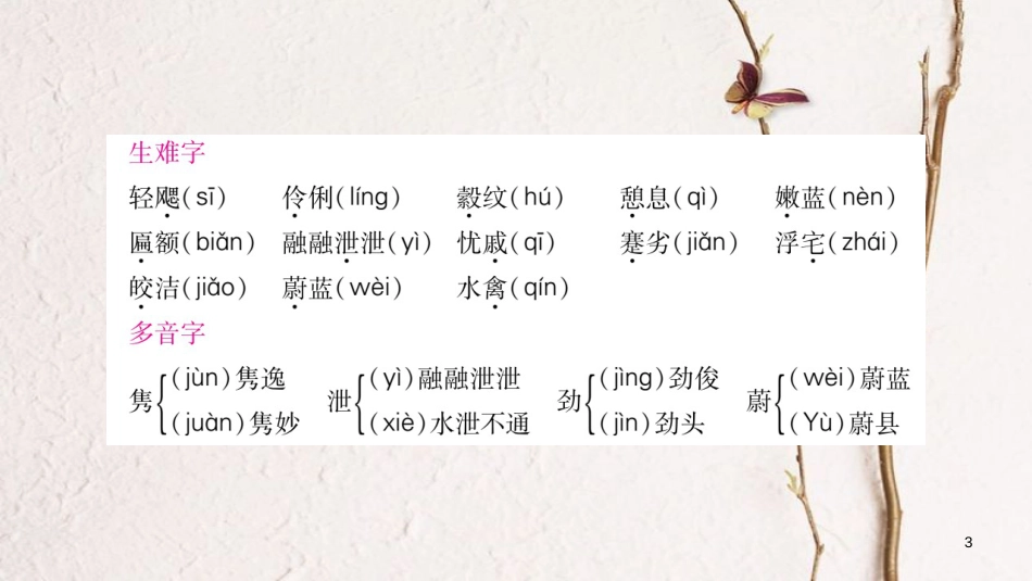 （玉林专版）七年级语文下册 第一单元 4 海燕习题课件 语文版_第3页