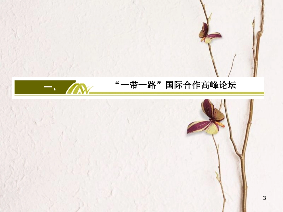 版高考地理二轮专题复习 第四部分 考前特训篇 专题一 热点问题探究 4.1.1“一带一路”高峰论坛课件 新人教版_第3页