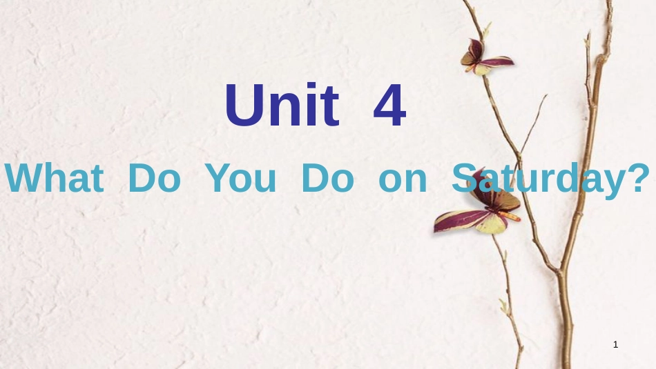 四年级英语下册 Unit 4 What do you do on Saturday课件1 陕旅版_第1页