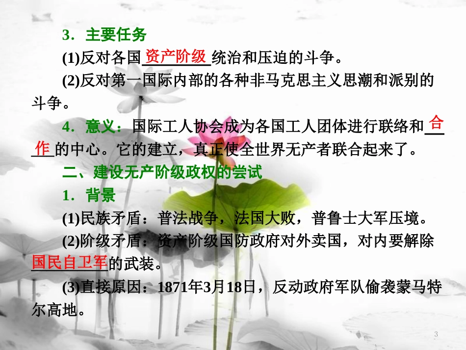 高中历史 专题八 二 国际工人运动的艰辛历程课件 人民版必修1[共28页]_第3页