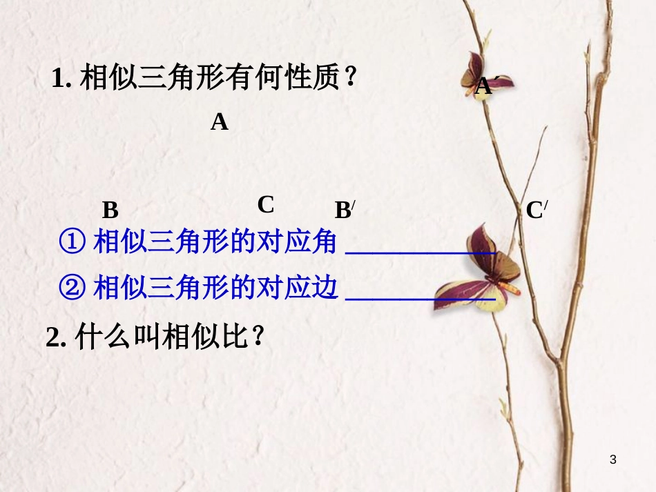 九年级数学上册 1.3 相似三角形的性质课件 （新版）青岛版_第3页