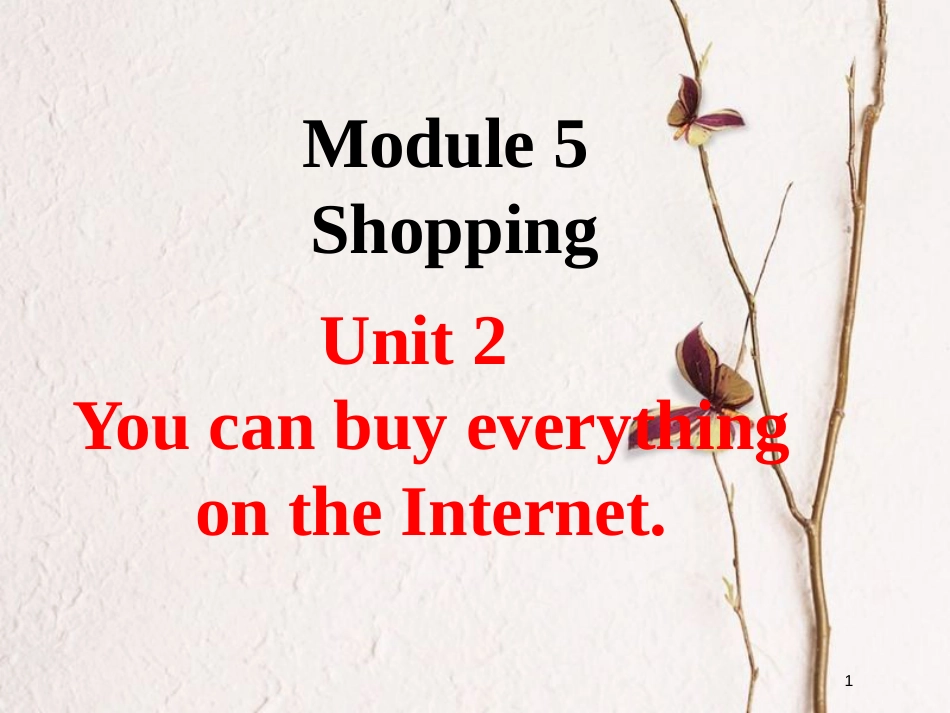 七年级英语下册 Module 5 Shopping Unit 2 You can buy everything on the Internet教学课件 （新版）外研版_第1页